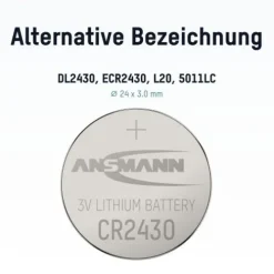 ANSMANN AG Lithium Knopfzelle CR2430^ Knopfzellen Batterien