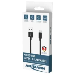 ANSMANN AG Micro-USB Daten- und Ladekabel 120 cm^ Micro-usb