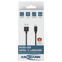 ANSMANN AG Micro-USB Daten- und Ladekabel 120 cm^ Micro-usb