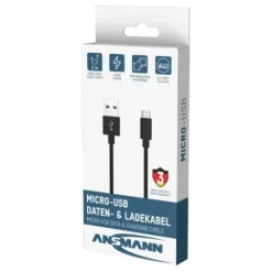 ANSMANN AG Micro-USB Daten- und Ladekabel 200 cm^ Micro-usb