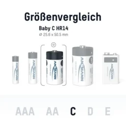 ANSMANN AG NiMH Akku Baby C 4500 mAh maxE 2er Blister^ Akkus