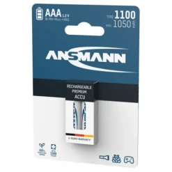 ANSMANN AG NiMH Akku Micro AAA Typ 1100 (min. 1050 mAh) 2er Blister^ Akkus