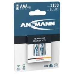 ANSMANN AG NiMH Akku Micro AAA Typ 1100 (min. 1050 mAh) 4er Blister^ Akkus