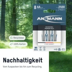 ANSMANN AG NiMH Akku Mignon AA 2100 mAh maxE 4er Blister^ Akkus