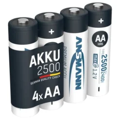 ANSMANN AG NiMH Akku Mignon AA Typ 2500 (min. 2400 mAh) maxE 4er Blister^ Akkus