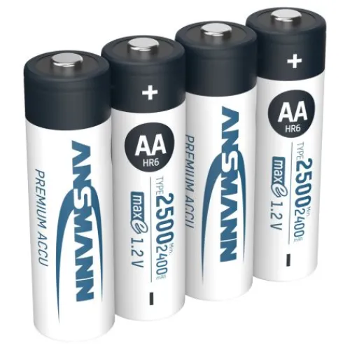 ANSMANN AG NiMH Akku Mignon AA Typ 2500 (min. 2400 mAh) maxE 4er Blister^ Akkus