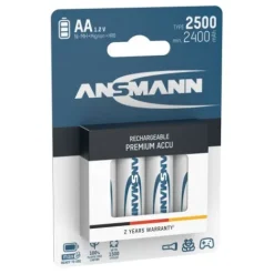 ANSMANN AG NiMH Akku Mignon AA Typ 2500 (min. 2400 mAh) maxE 4er Blister^ Akkus