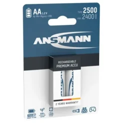 ANSMANN AG NiMH Akku Mignon AA Typ 2500 (min. 2400 mAh) maxE 2er Blister^ Akkus