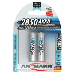 ANSMANN AG NiMH Akku Mignon AA Typ 2850 (min. 2650 mAh) 2er Blister^ Akkus