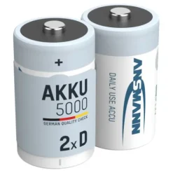 ANSMANN AG NiMH Akku Mono D 5000 mAh maxE 2er^ Akkus