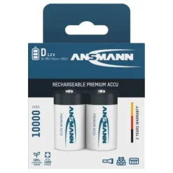 ANSMANN AG NiMH Akku Mono D Typ 10000 (min. 9300 mAh) maxE 2er Blister^ Akkus