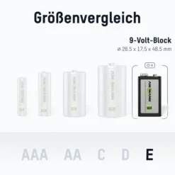 ANSMANN AG NiMH Akku 9V E-Block 200 mAh maxE 1er Blister^ Akkus