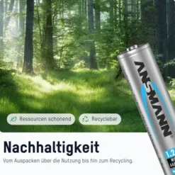 ANSMANN AG Photo NiMH Akku Micro AAA Typ 900 (min. 800 mAh) maxE 2er Blister^ Akkus
