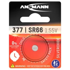 ANSMANN AG Silberoxid Knopfzelle SR66 / SR626 / 377^ Knopfzellen Batterien