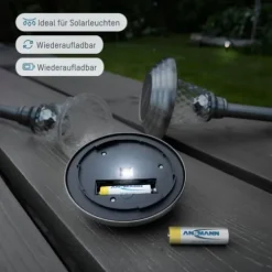 ANSMANN AG Solar NiMH Akku Mignon AA 800 mAh maxE 2er Blister^ Akkus