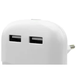 ANSMANN AG Steckdosennachtlicht NL15AC + 2USB^ Nachtlichter