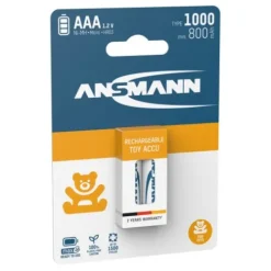 ANSMANN AG Toy NiMH Akku Micro AAA Typ 1000 (min. 800 mAh) maxE 2er Papierblister^ Akkus