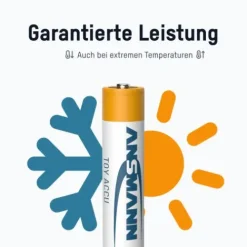 ANSMANN AG Toy NiMH Akku Micro AAA Typ 1000 (min. 800 mAh) maxE 2er Papierblister^ Akkus