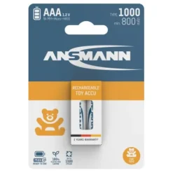 ANSMANN AG Toy NiMH Akku Micro AAA Typ 1000 (min. 800 mAh) maxE 2er Papierblister^ Akkus
