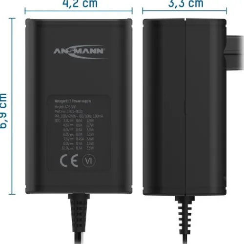 ANSMANN AG Universal-Netzteil APS 300 max. 0,6 A/3,6 W bei 3 - 12 V DC^ Netzteile