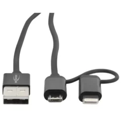 ANSMANN AG USB 2in1 Micro/Lightning Daten und Ladekabel 120 cm^ Lightning