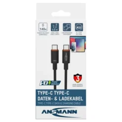 ANSMANN AG USB Typ-C Kabel, 60 cm, anthrazit^ Typ C