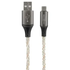 ANSMANN AG USB-A auf USB Typ-C Kabel mit LED-Beleuchtung, 100 cm^ Typ C