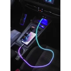 ANSMANN AG USB-A auf USB Typ-C Kabel mit LED-Beleuchtung, 100 cm^ Typ C