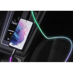 ANSMANN AG USB-A auf USB Typ-C Kabel mit LED-Beleuchtung, 100 cm^ Typ C