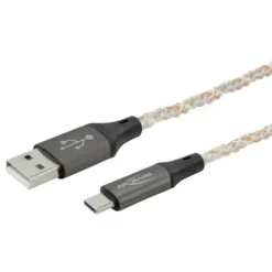 ANSMANN AG USB-A auf USB Typ-C Kabel mit LED-Beleuchtung, 100 cm^ Typ C