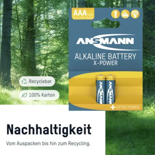 ANSMANN AG X-Power Alkaline Batterie Micro AAA / LR03 2er Papierblister^ Batterien