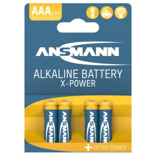 ANSMANN AG X-Power Alkaline Batterie Micro AAA / LR03 4er Papierblister^ Batterien